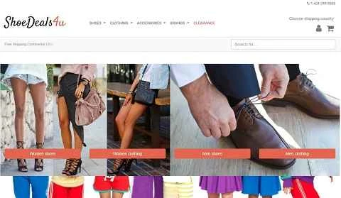 ShoeDeals4u は、米国の靴とバッグの割引ショッピング ウェブサイトです。