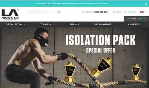 イギリスのスポーツ・フィットネス栄養ブランド、LAマッスル。