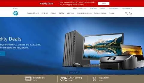 HP USウェブサイト