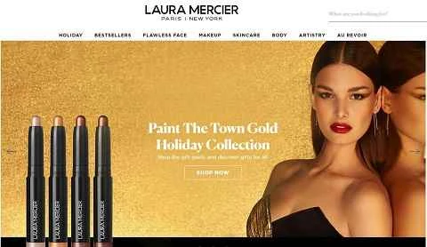 フランスの化粧品ブランド「ローラ メルシエ」のウェブサイト