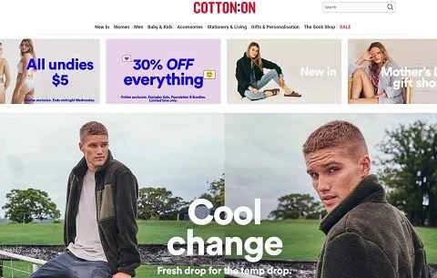 COTTON ON公式サイト：オーストラリアのファストファッションブランド