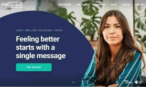 米国のオンライン心理カウンセリングサービス、Talkspace 公式サイト。