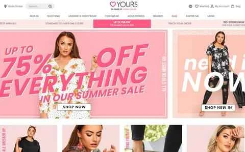 Yours Clothing UKの公式サイト、プラスサイズの女性服ブランド