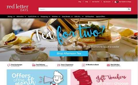 レッドレターデイズ公式サイト - 英国最大のギフトショップ