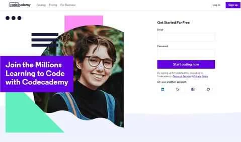 Codecademy公式サイト：米国のオンラインスキル学習ウェブサイト