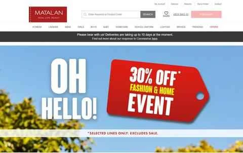 英国大手アパレル小売業者、マタラン。