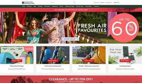 イギリスのアウトドアブランド、マウンテンウェアハウス。