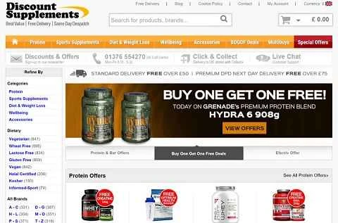 ディスカウントサプリメントの英国公式スポーツサプリメントウェブサイト