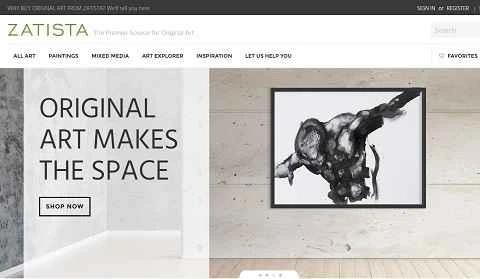 アメリカのアート販売ウェブサイト「Zatista」