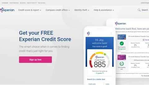 Experian（益百利）公式サイト、英国のクレジットカードスコアリングサイト