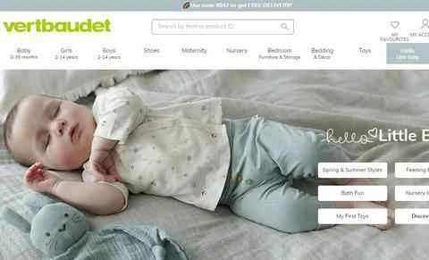 Vertbaudet公式サイト、英国の子供服ショッピングサイト