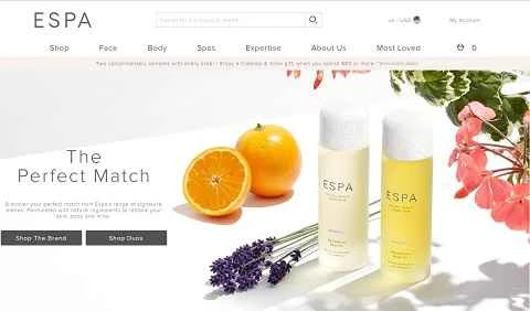 ESPAスキンケアUS公式サイト（英国スパブランド）