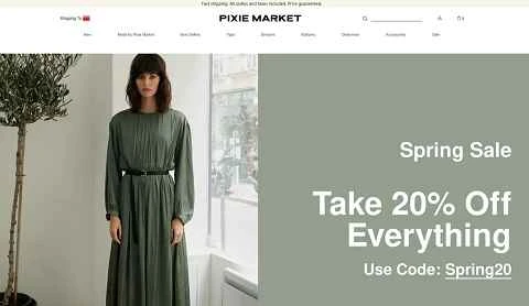 Pixie Market 公式サイト - アメリカのファッションブランドショッピングサイト (ページ 1) Pixie Market官网 美国时尚品牌购物网站 第1张
