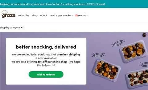 Graze Shop UK 公式ウェブサイト - スーパースナックショッピングウェブサイト