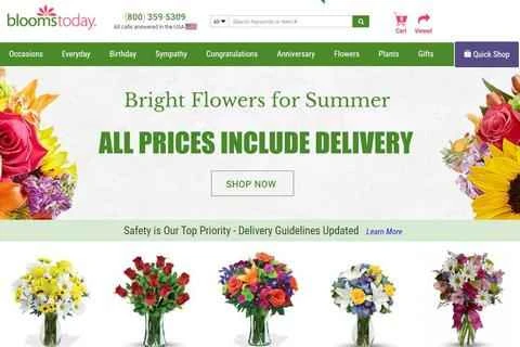 Blooms Todayの公式サイト、米国の花と植物のウェブサイト