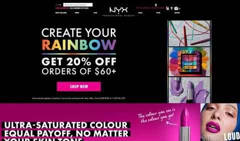 NYXカナダ公式ウェブサイト