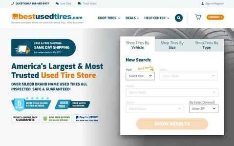Bestusedtires公式サイト - アメリカの中古タイヤ販売サイト
