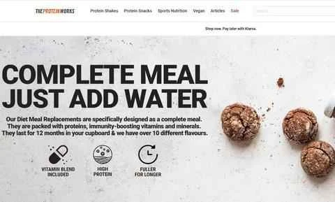 スポーツ サプリメント ブランド、Protein Works UK の Web サイト。