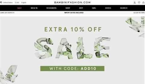 バンビーニファッション公式サイト：ヨーロッパの高級子供服ウェブサイト