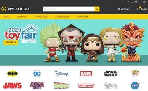 My Geek Box Australia ウェブサイトでは、毎月ミステリー ボックスをお送りします。