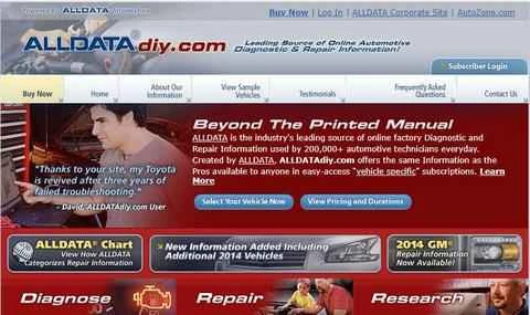 ALLDATAdiy公式サイト：米国の自動車修理情報とソリューションプロバイダー