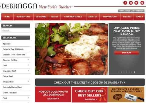 DeBraggaの公式ウェブサイトでは牛肉の配達サービスを提供しています。