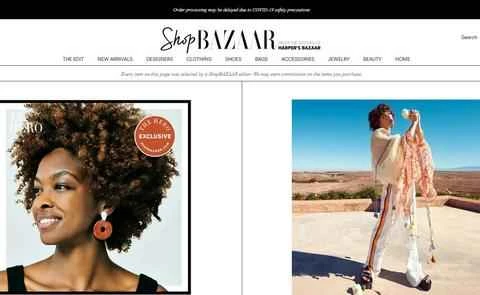 アメリカのファッションショッピングサイト、Shop BAZAAR公式サイト。