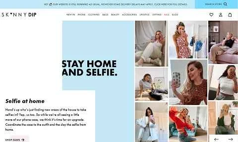 イギリスのファッションとカジュアルアクセサリーのブランド、Skinnydip。