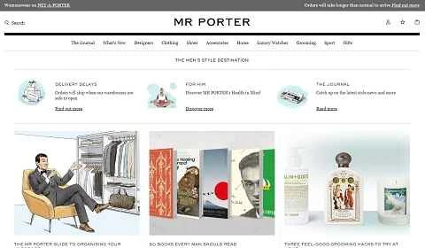 Mr Porterの米国公式サイト、英国のメンズウェアショッピングサイト