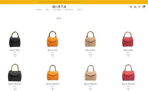 ミルタ公式サイト：イタリアの革製品とアパレル