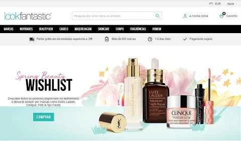 ルックファンタスティック ポルトガル公式サイト PTは、イギリスの有名なスキンケアブランドです。