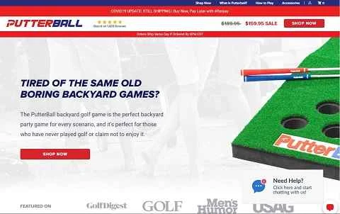 パターボールゲーム公式サイト - アメリカのゴルフ用品ショッピングウェブサイト - ページ1 Putterball Game(后院高尔夫)官网 美国高尔夫器材海淘网站 第1张
