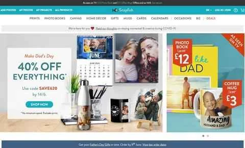 Snapfish UK 公式サイト オンライン写真印刷ウェブサイト