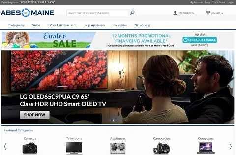 Abe's of Maine の公式ウェブサイト - アメリカの有名な家電量販店