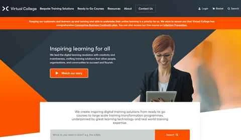 バーチャルカレッジの公式サイト、英国のオンラインコースのウェブサイト