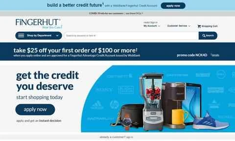 Fingerhut 公式 Web サイト、米国クレジット サービス Web サイト