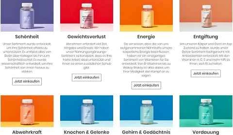 Myvitamins ドイツ公式ウェブサイト DE UK ビタミンカプセル 健康サプリメントブランド