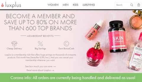 Luxplus UK 公式サイト 化粧品割引ショッピングサイト
