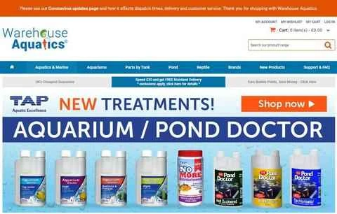 Warehouse Aquatics 公式サイト - イギリスの水槽・池用品ショッピングサイト