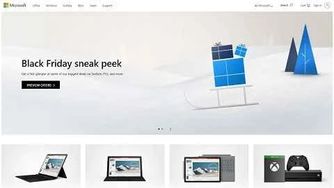 Microsoft Store（米国の公式Microsoft Store）