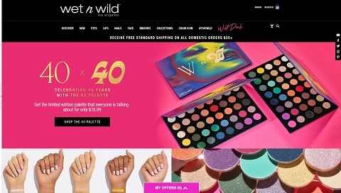 アメリカのメイクアップウェブサイト「ウェット・アンド・ワイルド」