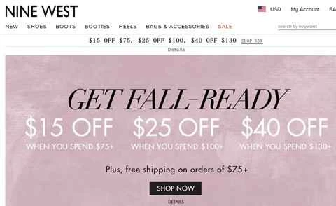 ナインウエスト レディースシューズ 公式サイト（米国）