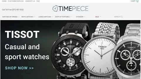 アメリカの有名ブランド腕時計のオンラインストア「タイムピース」。