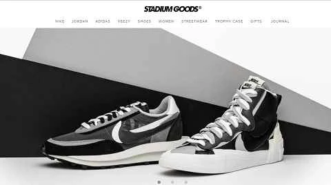 アメリカのストリートブランドスニーカー委託販売サイト「Stadium Goods」。