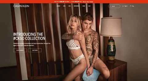 カルバン・クライン、アメリカのCK下着、アパレル、フレグランスブランドのウェブサイト