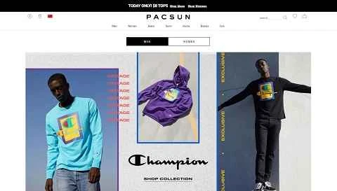 米国を拠点とするオンラインアパレル小売業者、PacSun。