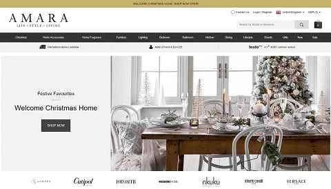 英国のファッションホームブランド、Amara UK の公式サイト。
