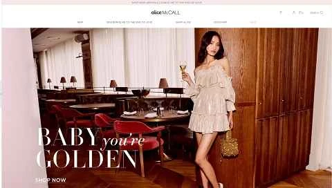 オーストラリアの民族衣装ブランド「アリス・マッコール」のウェブサイト