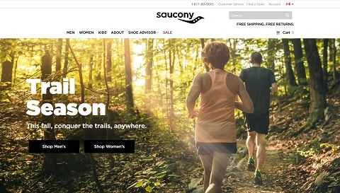 Saucony Canadaのウェブサイト、1ページ目 Saucony Canada 索康尼运动鞋品牌加拿大网站 第1张