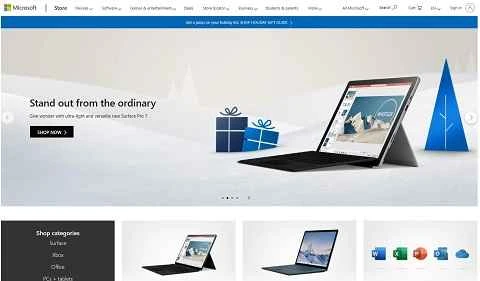 Microsoft Canada (Microsoft Notebook Canada の Web サイト)